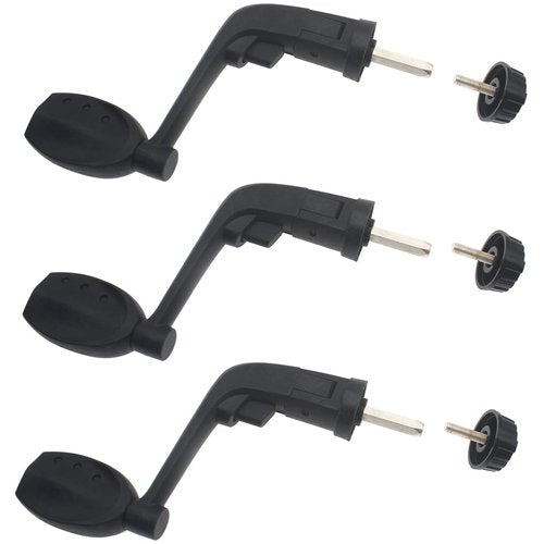 HAJXZH 3PCS Fishing Reel Handle Plastic Fishing Spinning Reel Handle Grip Replacement Black Universal Reels Accessories for Most Fishing Reels