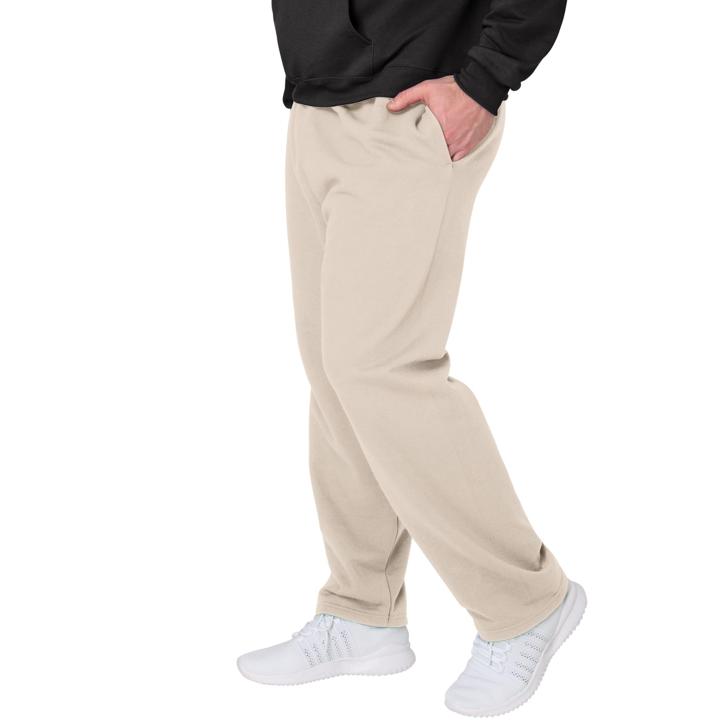 Hanes Men's Sweatpants, EcoSmart Fleece Sweats for Men, Open Bottom Sweatpants, 30.5"
