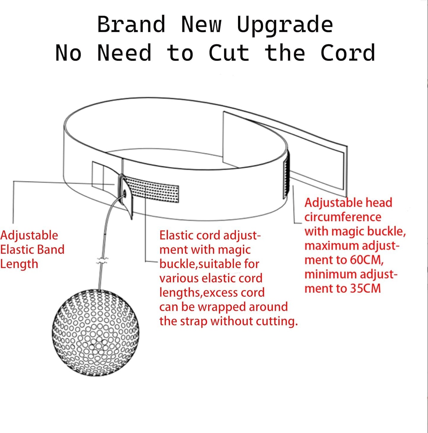 4 Difficulty Levels Boxing Reflex Ball with 1 Adjustable Headbands,MMA Training Equipment,Punching Ball,Perfect for Fight Reaction,Hand Eye Coordination,Punching Speed,Agility, for Adults and Kids