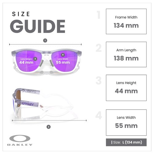 OAKLEY Frogskins Hybrid OO9289 928901 55MM Matte lilac/prizm clear/Prizm Violet Round Sunglasses for Men for Women+ Bundle Accessory Leash Kit, Microfiber Pouch