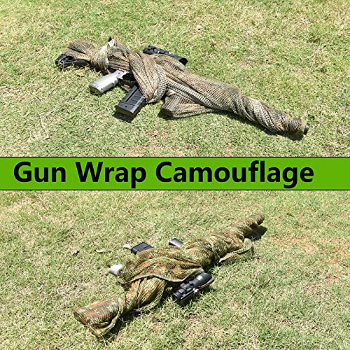 Desert Digital Sniper Veil Netting Camo Scarf for Hunting & Shooting - Men’s Gun Wrap