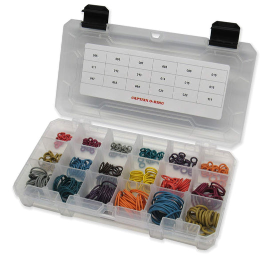 Large Color-Coded Paintball O-Ring Kit - 360 Pieces in 18 Essential Sizes