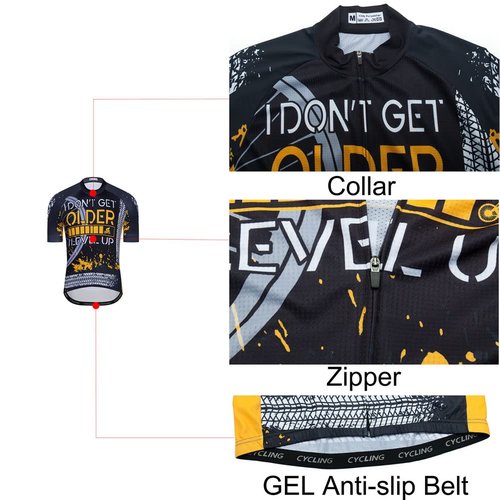Tire Marks Cycling Jersey Men, Short Sleeve Mountain Dirt Bike Shirt MTB Clothing Biking Gear Tops Riding Road Outfit BMX Clothes Bicycle Apparel Ciclismo Uniform Large