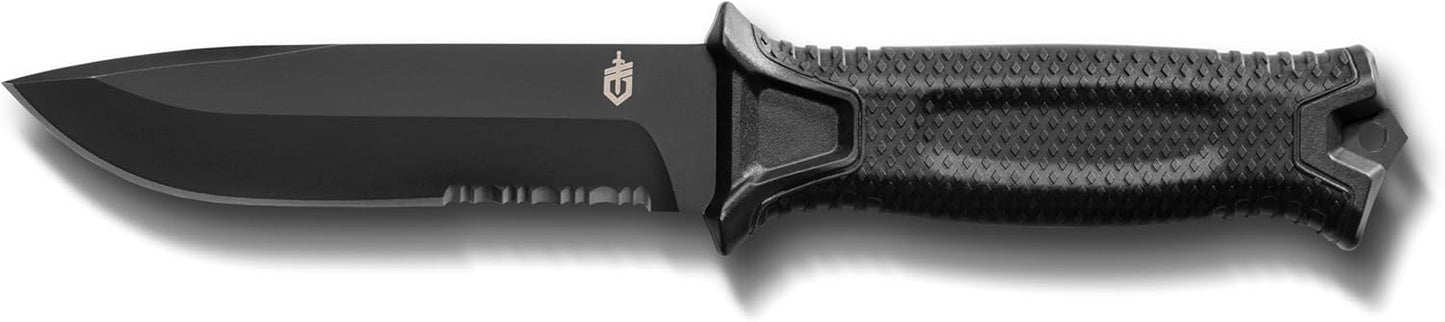 Gerber Gear StrongArm Knife - Fixed Blade - Tactical Knife for Survival Gear - Full Tang, 420HC Steel Blade - Camping Survival Knife - Made in USA - Plain edge, Coyote Brown