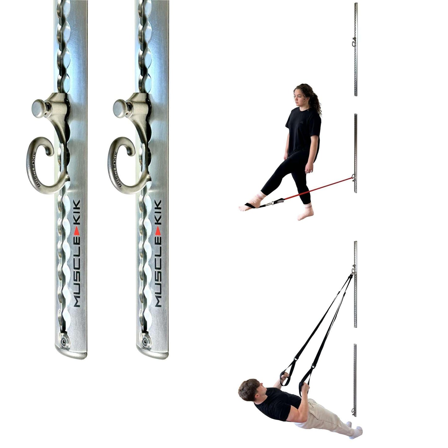 Aluminum Wall-Mounted Anchor Fitness System - Adjustable, Multi-Functional, Space Saving Home Gym Solution for Strength Training, Workout Goals | 100+ Exercises, Easy Installation, 300lbs Capacity