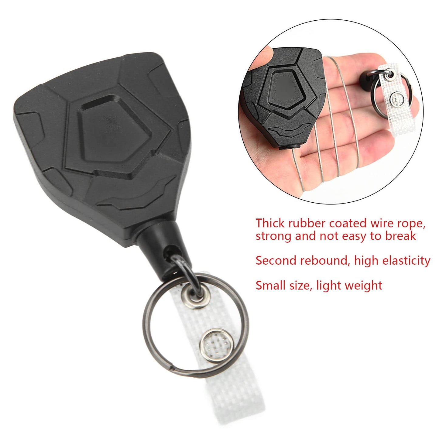 Alomejor 2 Pack Retractable Keychain Stainless Steel Outdoor Adventure Gear Accessory for Backpacks Bags Suitcase