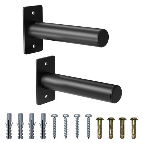 Wall Mounted Weight Plate Holder, Weight Rack Storage for 2" Olympic Weight Plate, Max Weight Capacity 330 lb, Best with Black Powder Coated for Garage Home Gym Strength Training (2 pcs)