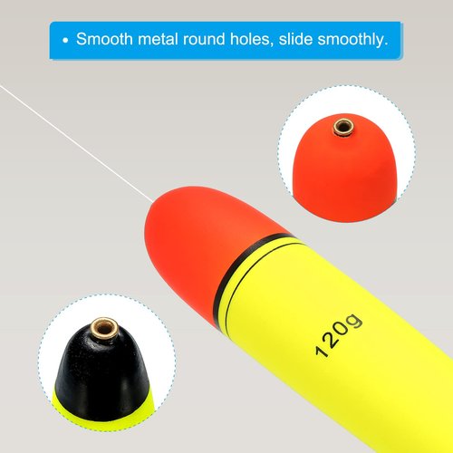 PATIKIL 4.2oz Fishing Slip Bobbers, 4 Pack EVA Fishing Float for Sea Fishing Freshwater, Yellow