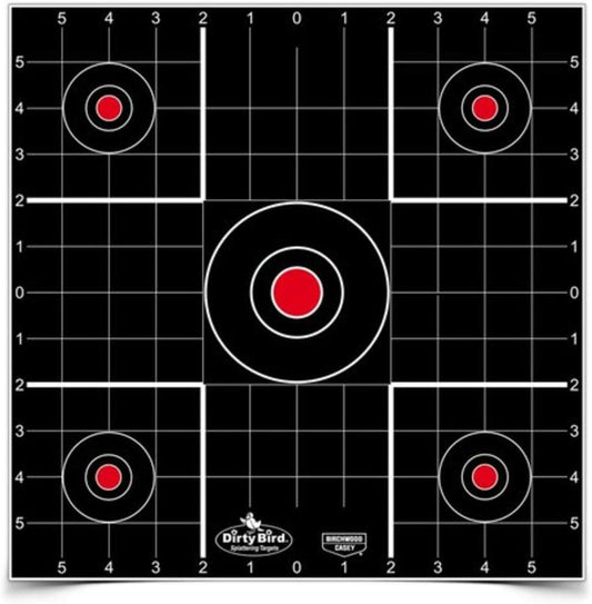 Birchwood Casey Dirty Bird 12" Sight-in White Splattering Targets Practice Shooting for Indoor and Outdoor Use
