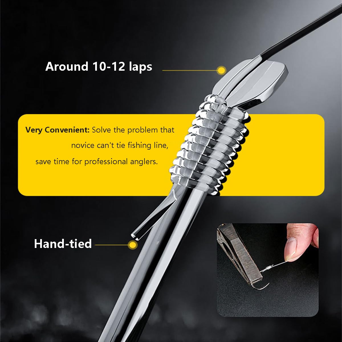 AMHDV Pre Tied Fishing Hooks on Line, Small Fish Hook with Leaders (Pack of 20) (Black, 10# (3.3-6.6lb))