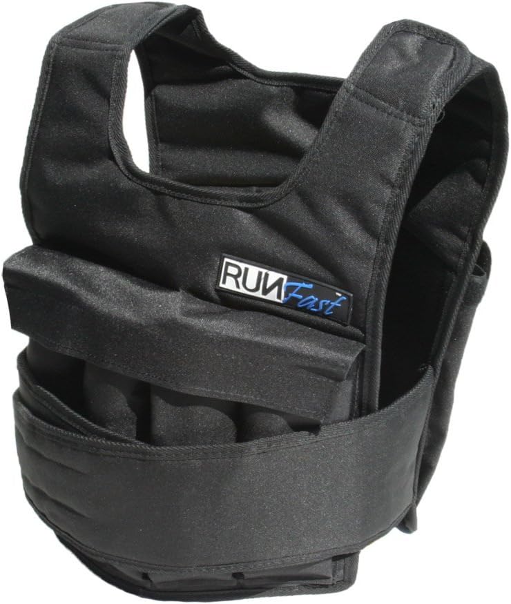 RUNmax Pro Weighted Vest - Adjustable 12-60lbs with Comfortable Shoulder Pads