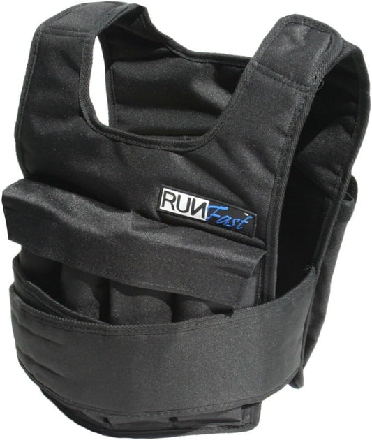 RUNmax Pro Weighted Vest - Adjustable 12-60lbs with Comfortable Shoulder Pads