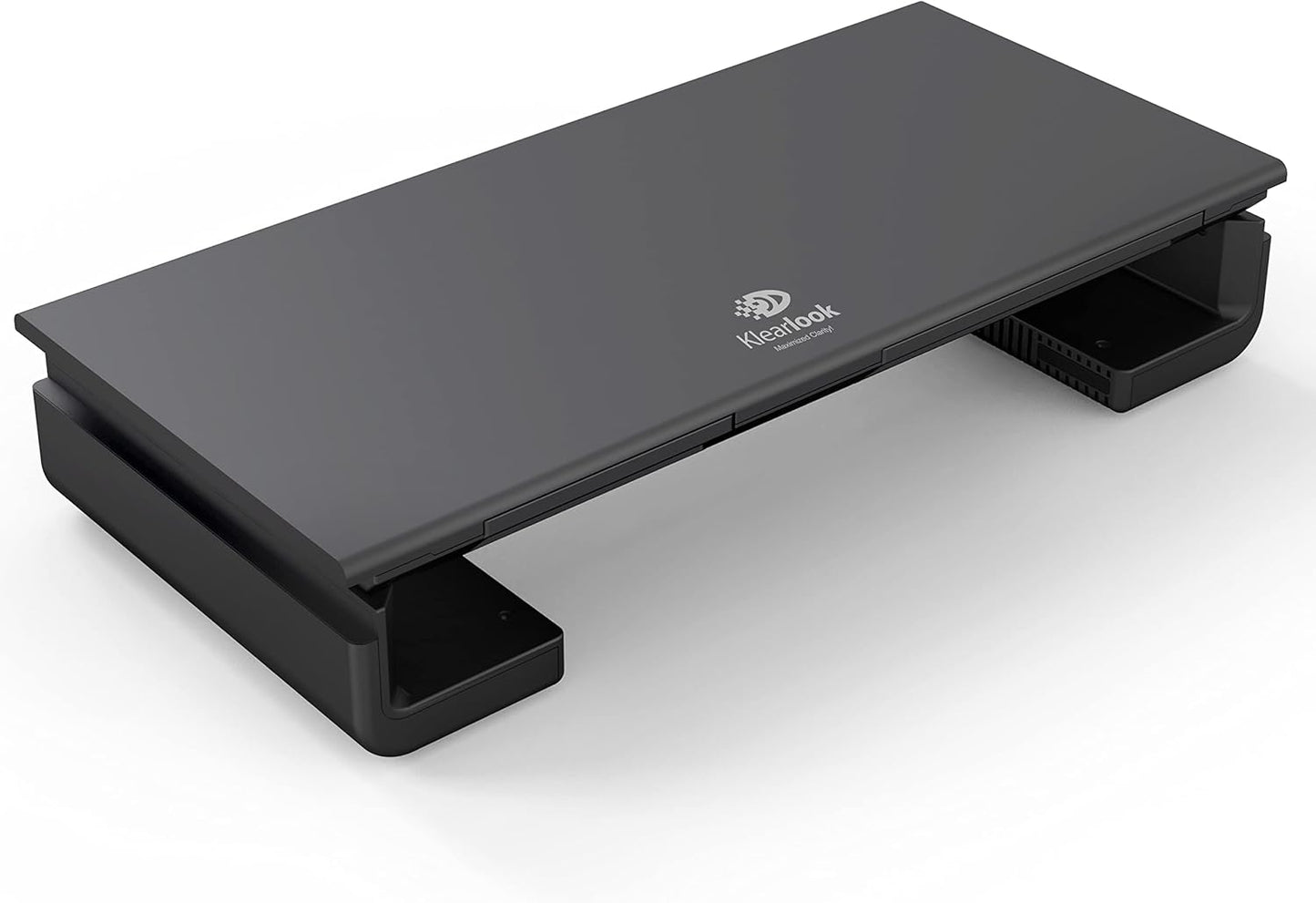 Monitor Stand Riser, Klearlook Foldable, Height Adjustable Computer Stand, Desk Shelf Riser with Storage Drawer &Tablet Phone Stand for Desktop, Laptop (White)