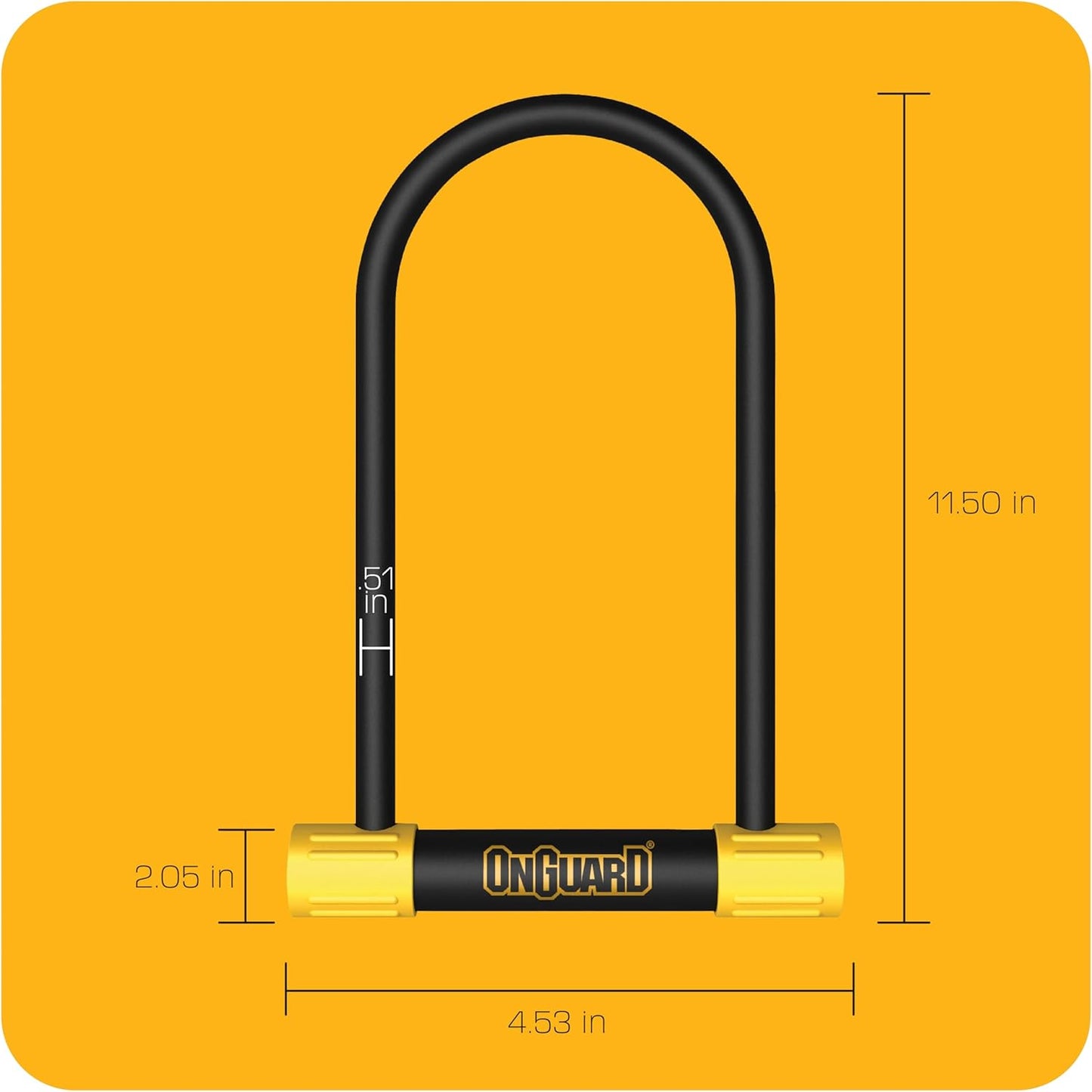 OnGuard Bulldog LS U-Lock (Black, 4.53 x 11.50-Inch)