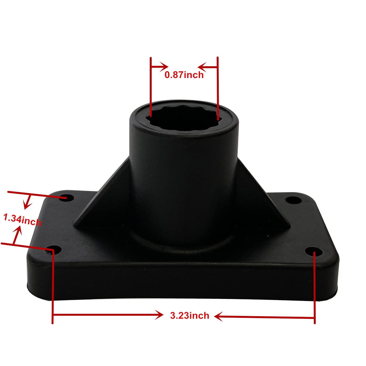 HiUmi Adjustable Rotatable Plastic Fishing Rod 3 Mount Rack Holder Bracket Boat Canoeing Rowing Mount Kit Kayak Side Rod Holder (RH50-4Pack)