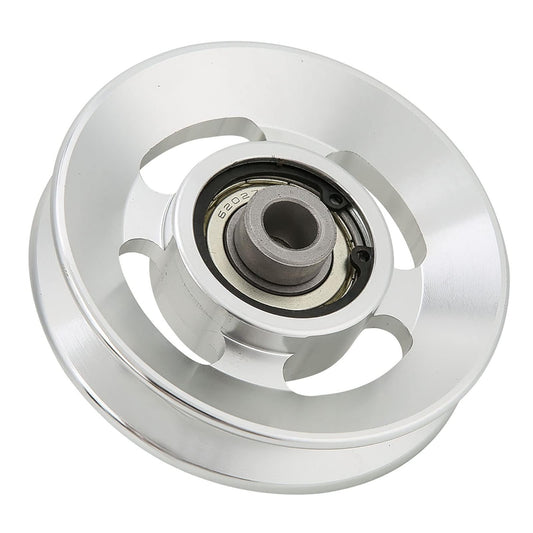 Cyrank Pulley Wheel, 90mm Universal Aluminium Alloy Gym Cable Pulley Wheel Rotation 360 Degree Traction Pulley Wheel for Cable Machine Gym Equipment