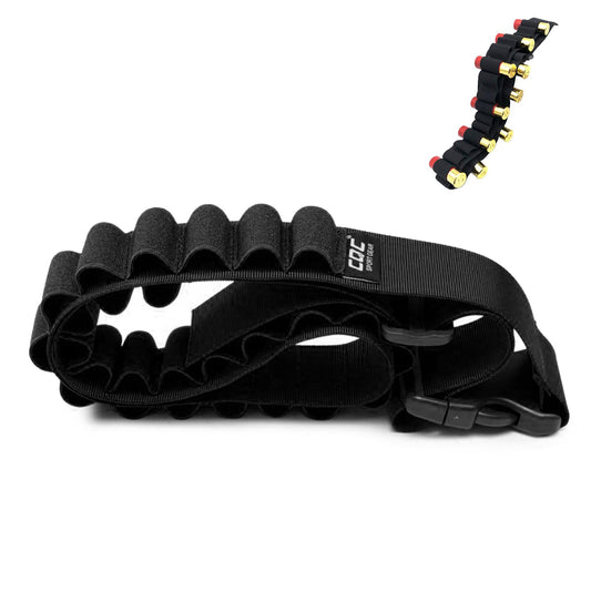 Round Shotgun Shell Bandolier,Ammo Shot Shell Shoulder Bandolier Bandoleer Carrier, with Quick Release Buckle,Holds Up to 27 Shells,Bandolier for Shell Count Tactical and Out Door Hunting