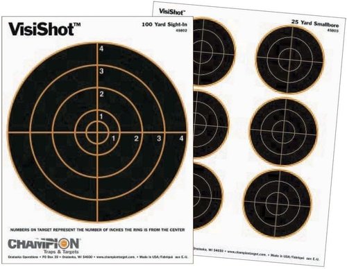 Champion VisiShot Bulls Target - Pack of 10
