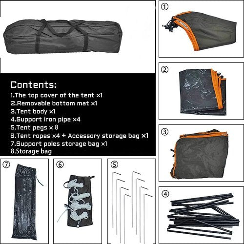 HipierFx Portable Camping Shower Tent Outdoor Oversize Changing Heavy Duty Privacy Shelters Removable Bathroom Toilet Tent