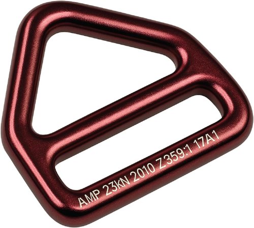 Heavy-Duty Steel Triangle D-Ring – Multipurpose Equipment Connector Ring, Black Finish (Black)