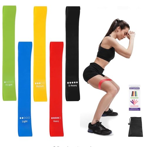 ZhaoHeFits Resistance Bands for Working Out Booty Exercise Bands with 5 Resistance Levels Fit for Physical Therapy Fitness Strength Training Yoga Rehab Include Instruction Guide Assorted