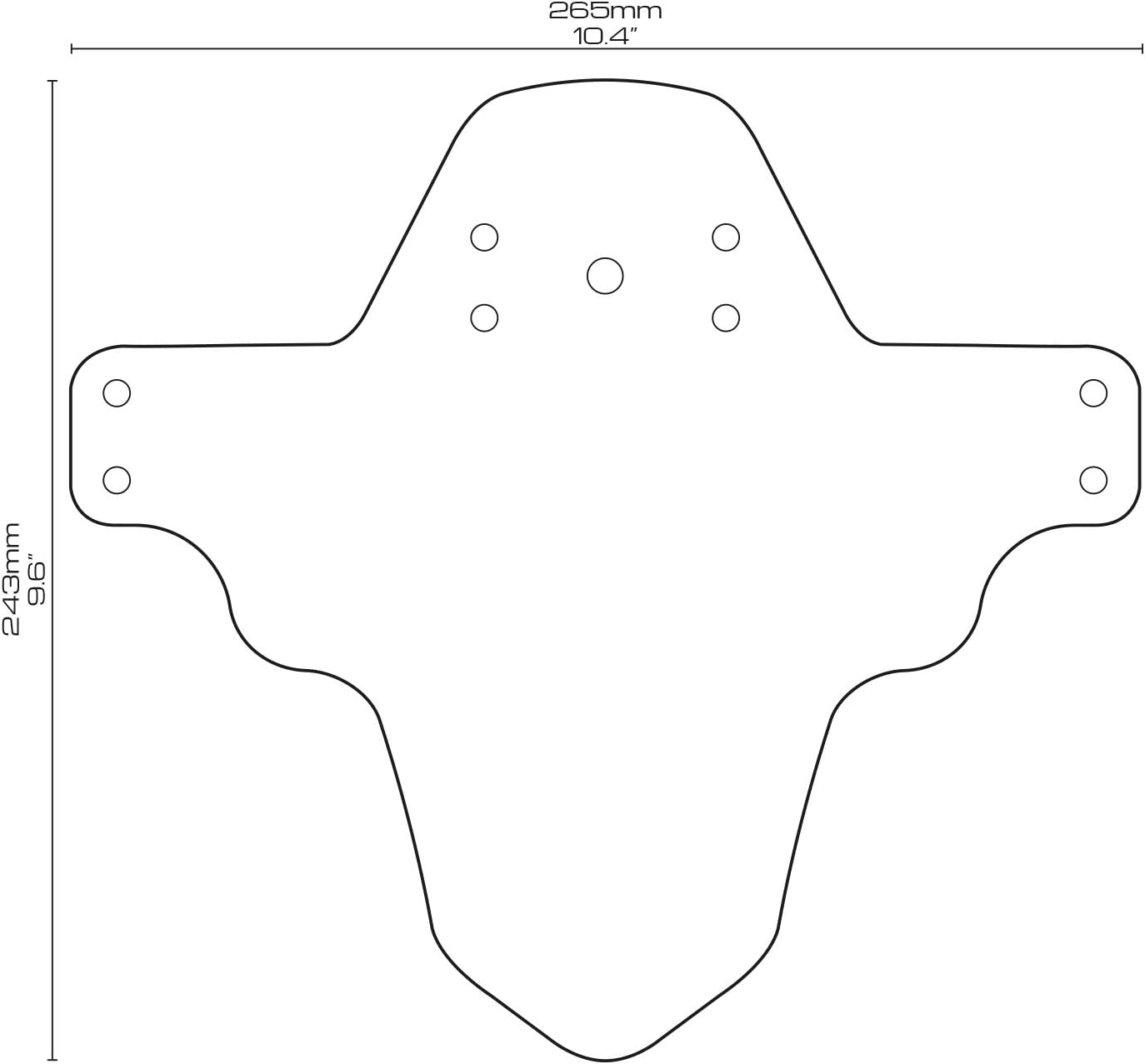 All Mountain Style AMS Front Mudguard – Fits 26’’,27.5’’,29’’, Dazzle/Black