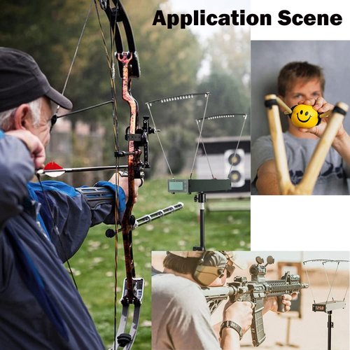 ZSHJGJR Shooting Speed Tester Precision Ballistic Chronograph Bullet Bow Arrow Velocity Meter Measurement Tool with FPS,MPS Readings,Sun Screens&Large LCD Screen for Range Shooting (Tester Only)