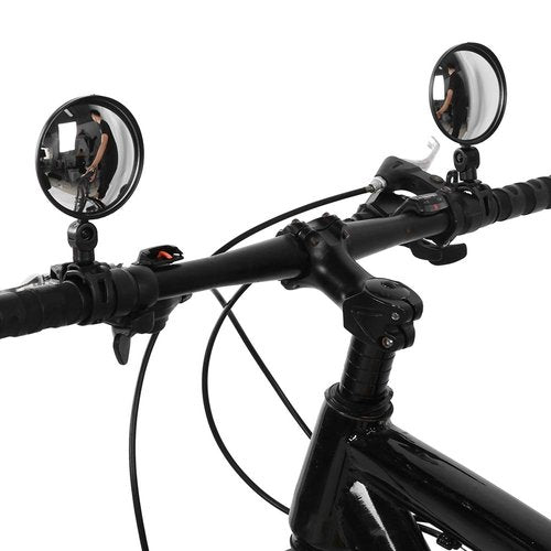 Bike Mirrors for Mobility Scooters 40 Mm Thread Cycle Mirror,1 Pair Round Rearview Mirror Safety Wide Angle Reflective Back Mirror Cycling Equipment for Bike Scooter