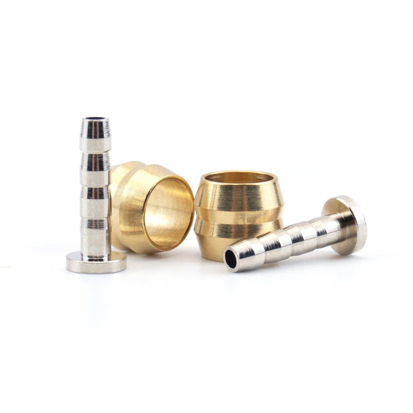 Juxiamal 10 Set Bicycle Olives and Barbs Insert Brass Connecting Insert Hydraulic Disc Brake Hose Olive Connector Component Insert Replacement Compatible with Brake Hose (BH90)