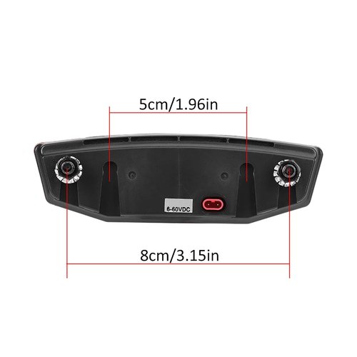 Electric Tailight E LED Warning Light, Night Riding Tailight Equipment Connector, Electric Accessories Rear Light High Brightness 4.1x1.4x0.6in
