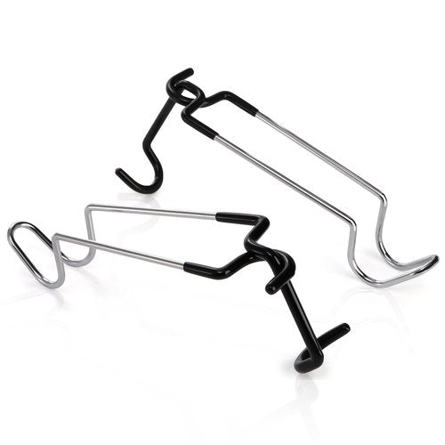 Tlence 4 Pack Camping Lantern Hook Hangers, 10" Outdoor Lamp Hanger Stand, Stainless Steel Non-Slip Tent Light Pole Hook, Portable Water Bottle Holder Bracket for Camping Hunting Fishing Hiking