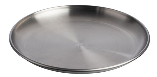 Stanley Wildfare Pro Stainless Steel Plate | 8 in Stackable Plate | Packable Outdoor Dishware | Camping Essentials for Your Camp Kitchen | BPA-Free | Pale Pebble & Stone