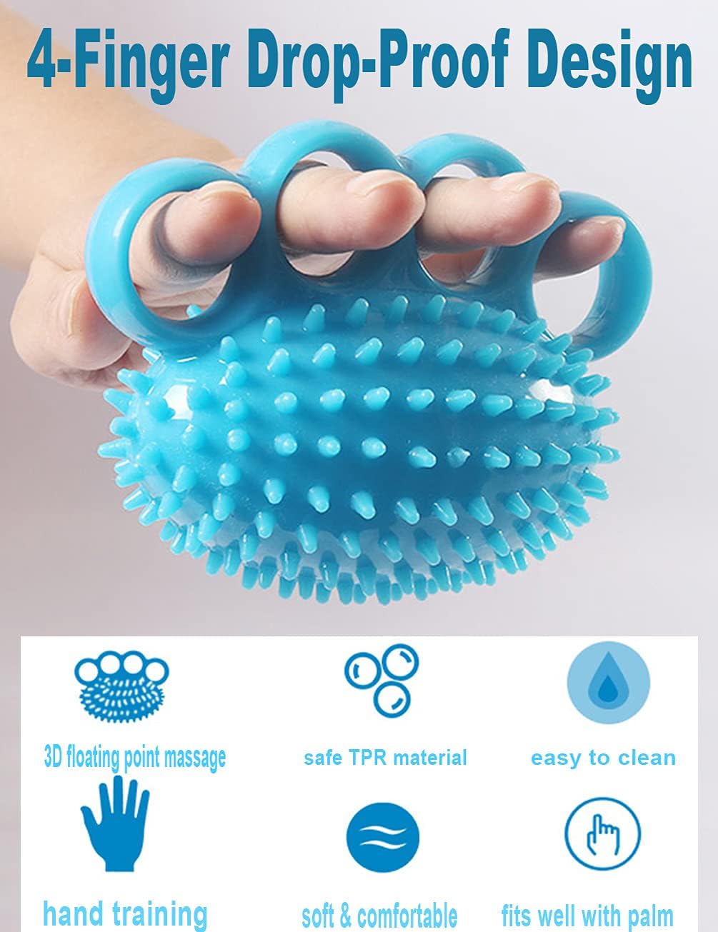 Hand Therapy Ball - Squeeze Balls for Grip Strengthening, Stress Relief, Yoga & Musicians