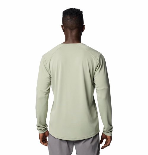 Columbia Men's Standard Tech Knit Long Sleeve Crew, Safari/Black