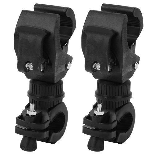 Bike Flashlight Holder, 2 pcs Bike Light Mount Holder 360 Degree Rotatable Bicycle Flashlight Bracket Cycling Flashlight Holder Torch Clip Flashlight Mount Holder Mount Bicycle Mounting Bracket