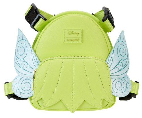 Loungefly Peter Pan Tinker Bell Cosplay Glitter Mini Backpack Pet Harness (Small), Green