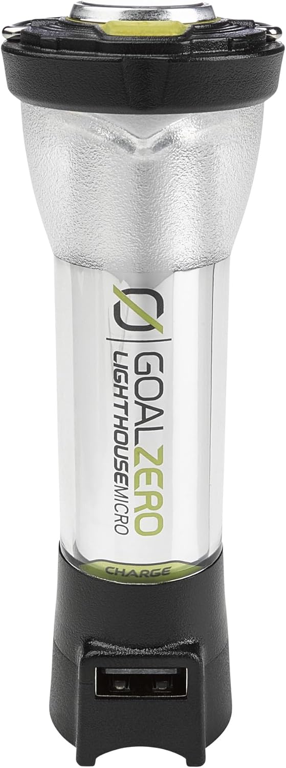 Goal Zero Lighthouse Micro Charge Flashlight, USB Rechargeable Flashlight for Car and Emergency Use