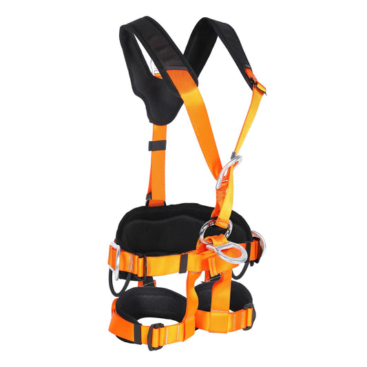 QIANJIEER Full Body Climbing Seat Belt, Tactical Rescue Construction, Carving, Rock, Tree Climbing, Fire Rescue, Engineering Protection, Rappelling Equipment