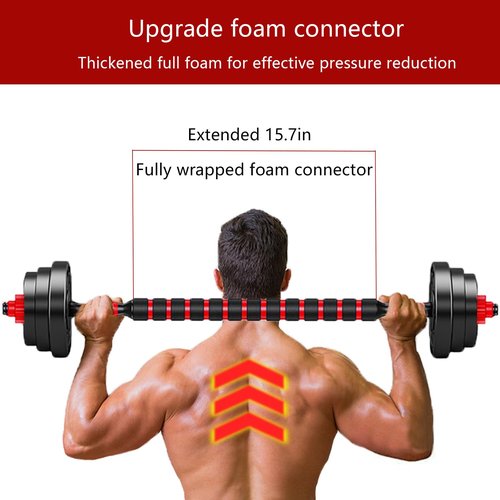 Dumbbell-Handle-Set-0.94inch-Wide-Dumbbell-Bars, Durable Threaded 13.77in Long Barbell Handles Adjustable Weightlifting Accessories Set for 1inch Wide Weight Plates Training Sport Workout Gym