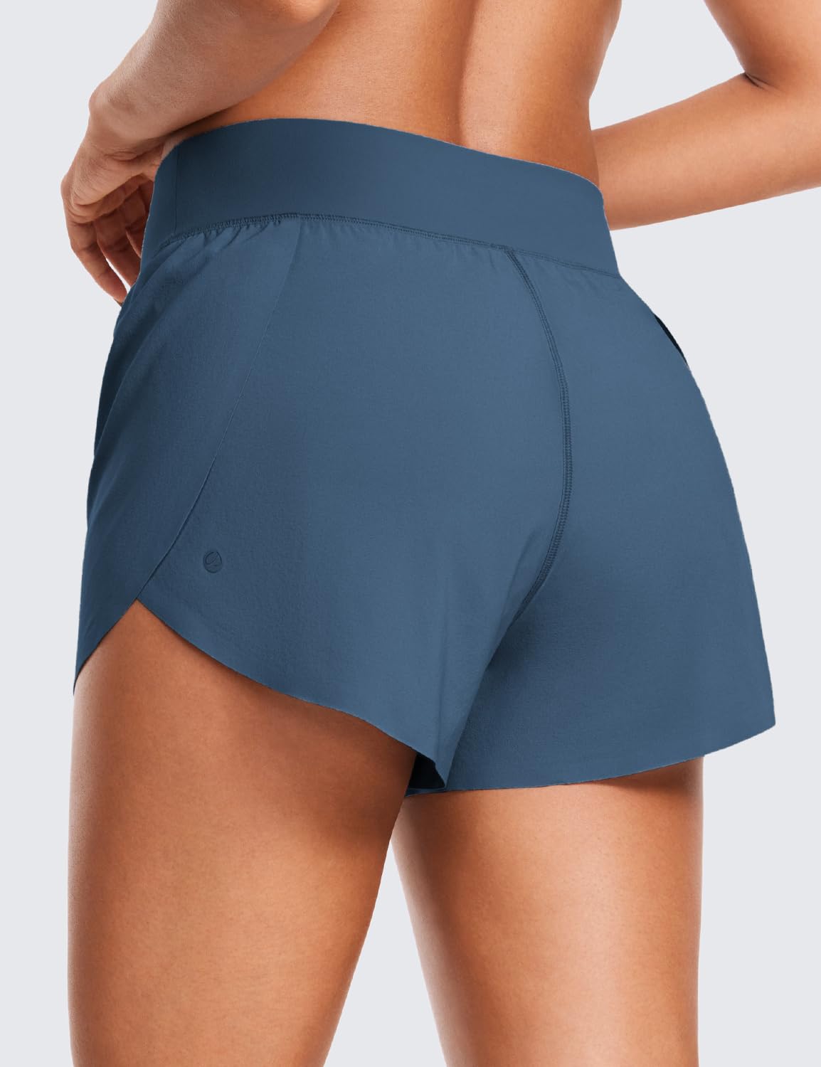 CRZ YOGA High Waisted Split Running Shorts for Women 3" - Comfy Mesh Liner for Workout Athletic GymTrack Quick Dry Stelindigo XX-Small