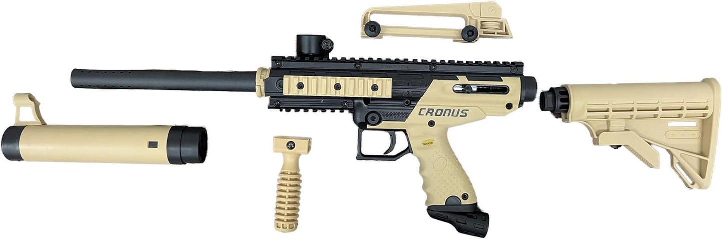 Tippmann Cronus Tactical Paintball Marker Gun - Semi Auto, Black & Tan