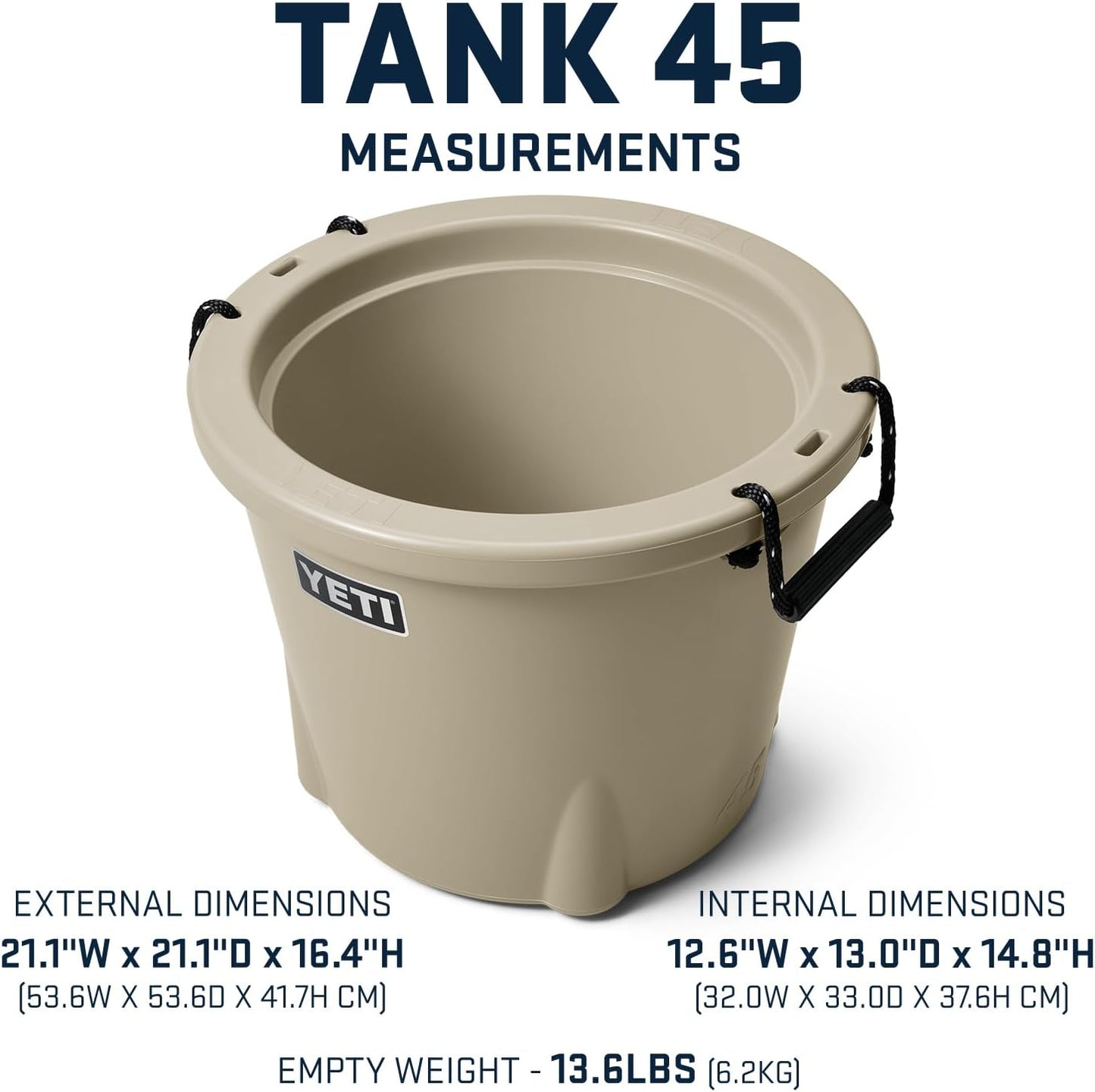YETI Tank 45 Cooler - Durable Insulated Bucket for Outdoor Adventures