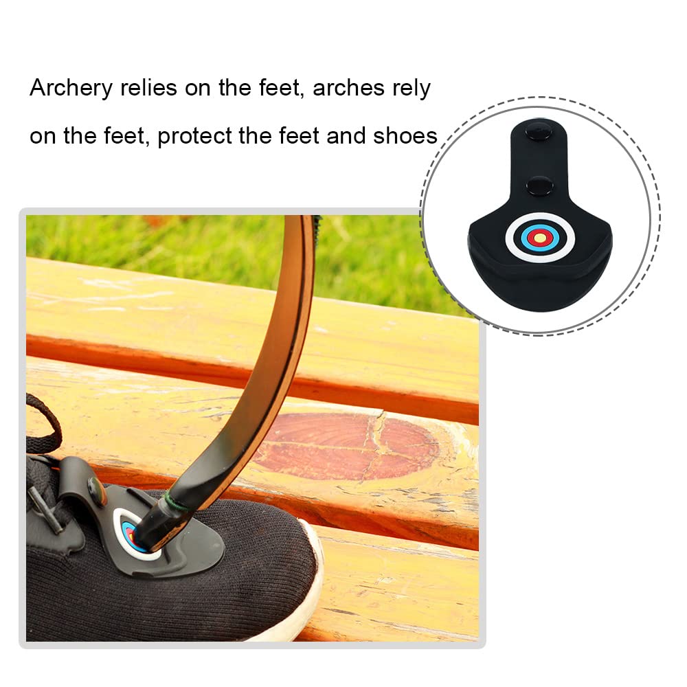 FEISIDUNWSF Archery Recurve Bow Limb Pad Small Bow Limb Tip Protector Durable Rubber Foot Pad for Bow Limbs Outdoor Hunting Shooting Training