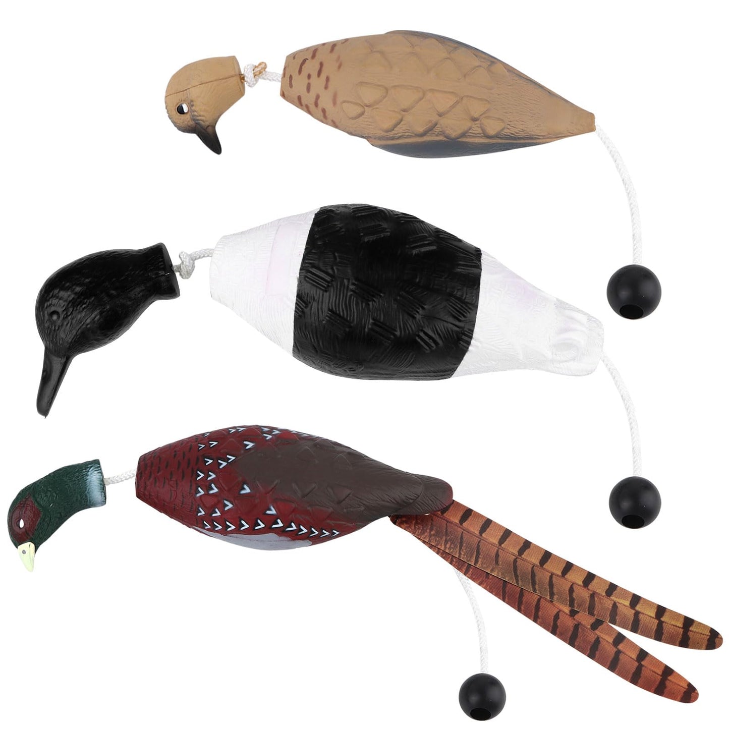 FIONUPI 3 Pcs Pheasant Toy for Dog Training Hunting Dogs Training Duck Bumper Tools Floating Dead Fowl Trainer Foam Interactive Toys for Pet Dog Training