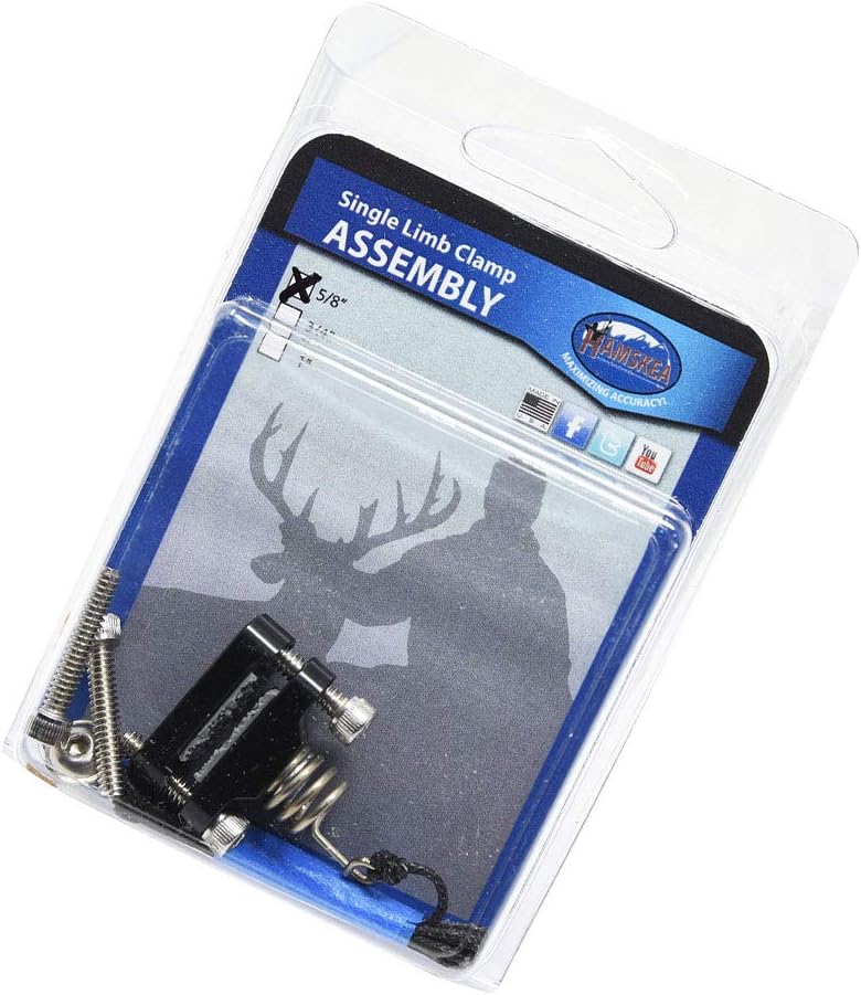 HAMSKEA ARCHERY SOLUTIONS 1", 3/4" & 5/8" Limb Clamp Assembly Kits for Arrow Rests