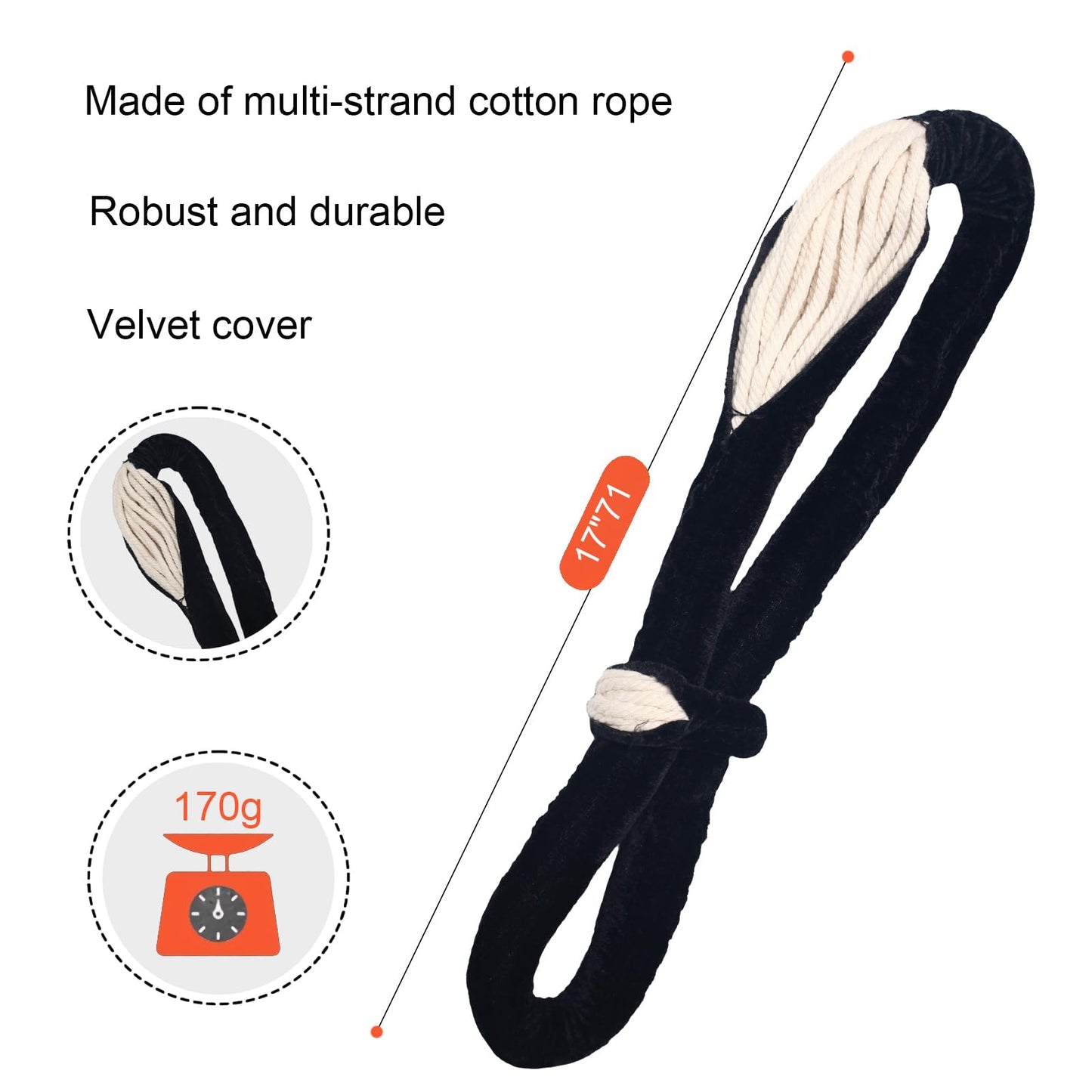 PRIOR FITNESS Upgraded 17.71" Lyra Aerial Hoop Hand Loop Strap Noose for Yoga Aerial Acrobatics Strength Training Black