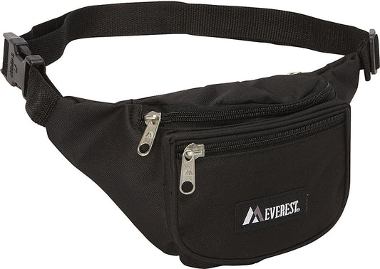 Everest Signature Waist Pack-Standard, Black, One Size