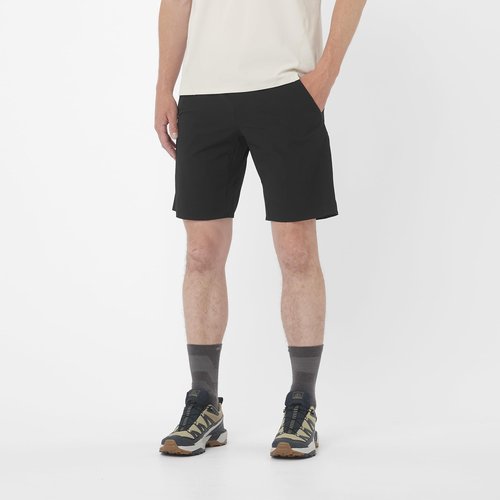Salomon Men’s Wayfarer Ease Shorts, 4-Way Stretch Water-Resistant Hiking Shorts - DEEP Black - S