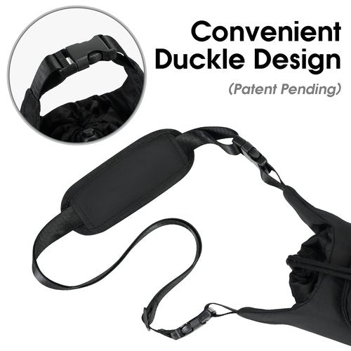 Ceneda Water Bottle Carrier Bag with Phone Pocket 32oz 40oz Tumbler Insulated Water Bottle Holder with Adjustable Shoulder Strap Carrier Sling Bag (Black)