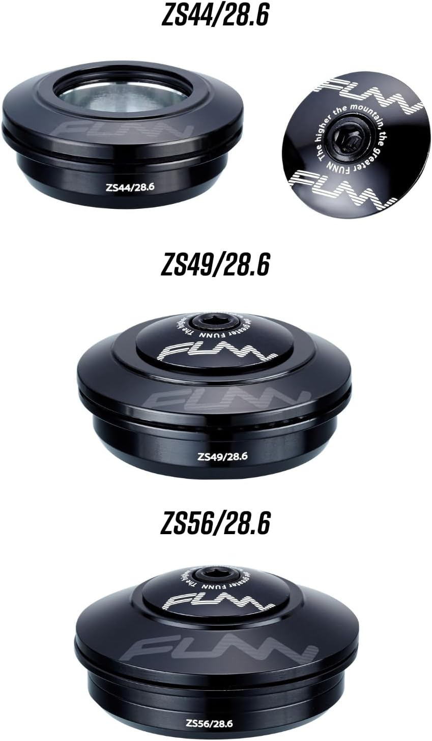 Funn Descend ZS44/28.6 Top Steering Set with Zero Stack Oblique Contact Bearings for Mountain Bike, Mountain Bike, BMX Bike, Road Bike and Gravel Bike